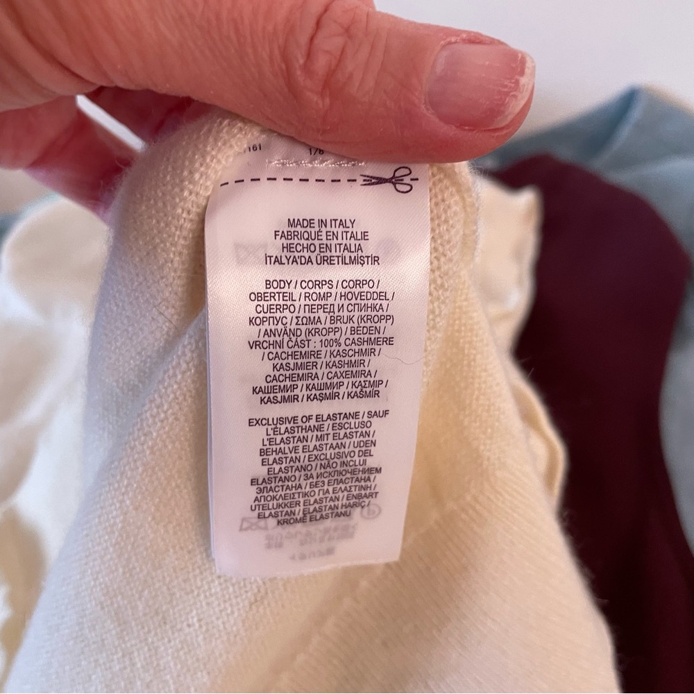 Ralph Lauren Top Sleeveless Tank Cashmere Luxury Purple Label Cream Ivory Small - Picture 7 of 12